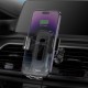 Автомобільний тримач із бездротовою зарядкою Hoco HW2 Wise wireless fast charging car holder (air outlet) Black