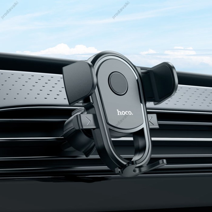 Автомобільний тримач Hoco H6 Grateful one-button Car holder (air outlet) Black