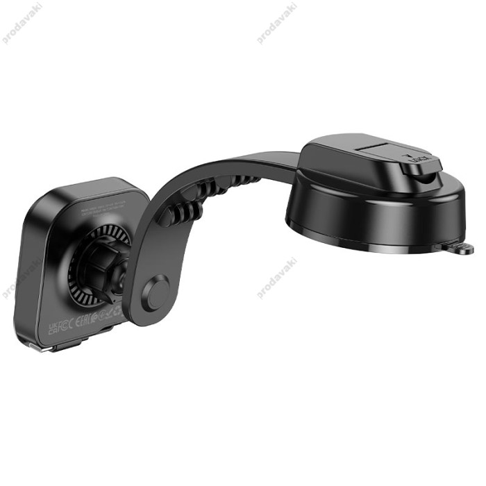 Автомобільний тримач Hoco HW24 might retractable magnetic wireless (cente concole) 15W 4.5-7" Black