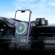 Автомобільний тримач Hoco HW24 might retractable magnetic wireless (cente concole) 15W 4.5-7" Black
