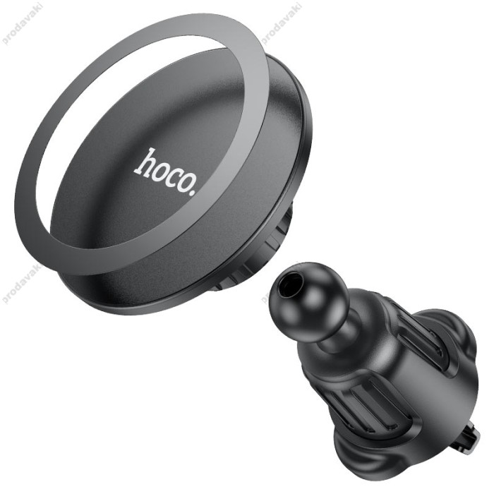 Автомобільний тримач Hoco H12 Fine jade ring magnetic car holder (air outlet) Black