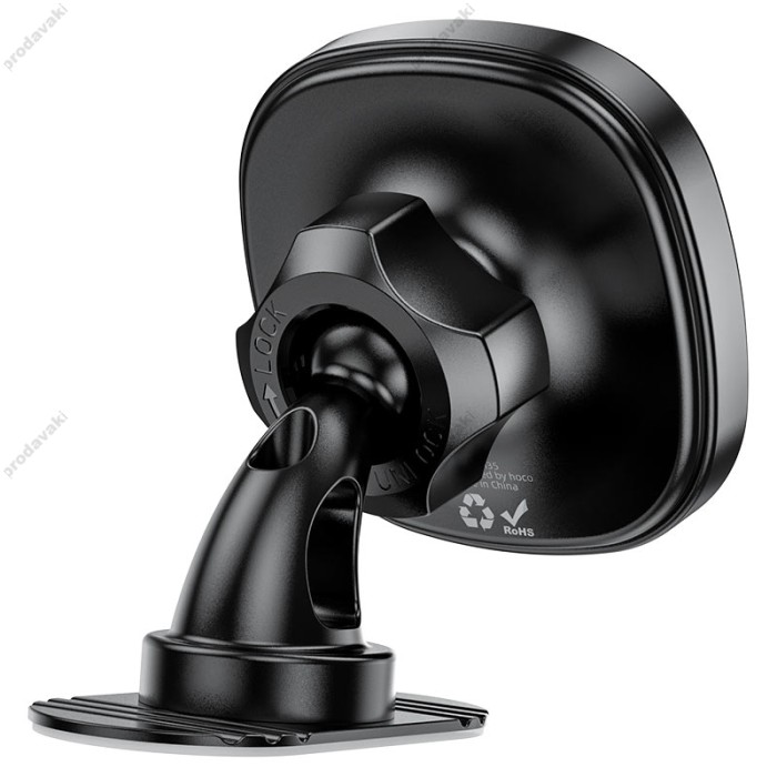 Автомобільний тримач Hoco H35 Cheetah magnetic ring car holder (center console) Black