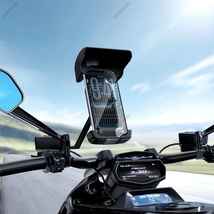 Тримач телефону для велосипеда/мотоцикла Hoco DCA80 Sunshade riding holder Black