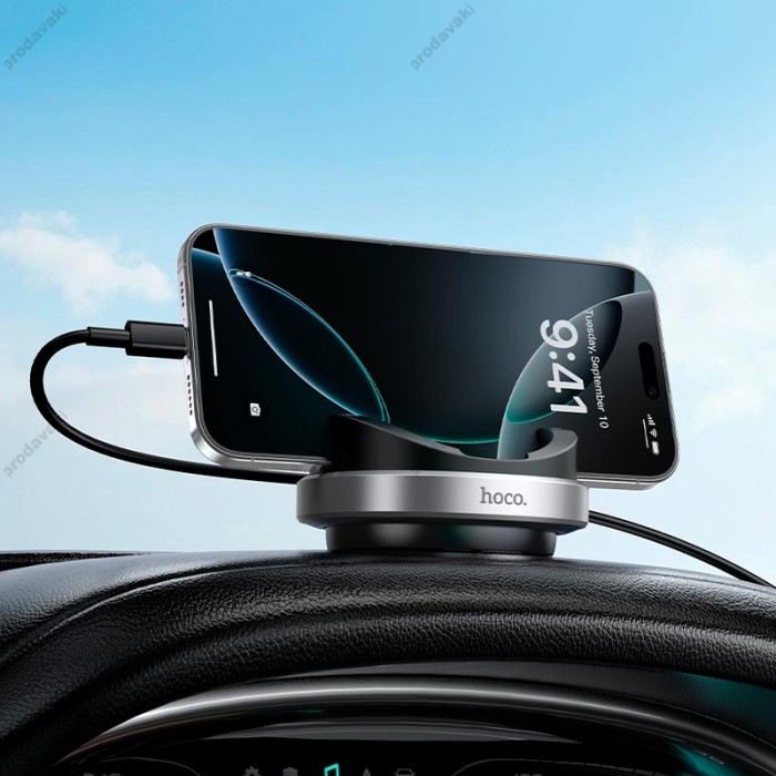 Автомобільний тримач Hoco H100 Gentle holder for dashboard Black