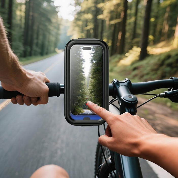 Тримач телефону для велосипеда/мотоцикла Hoco H95 Bendito waterproof riding holder Black