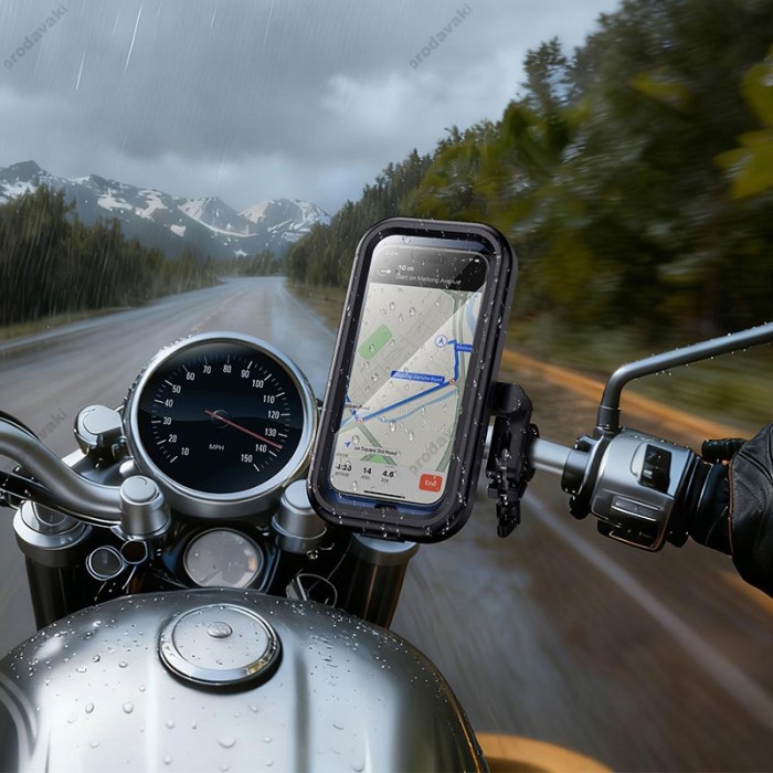 Тримач телефону для велосипеда/мотоцикла Hoco H95 Bendito waterproof riding holder Black