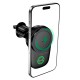 Автомобільний тримач із бездротовою зарядкою Hoco HW36 electric rotating magnetic wireless 15W Black
