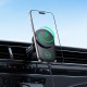 Автомобільний тримач із бездротовою зарядкою Hoco HW36 electric rotating magnetic wireless 15W Black