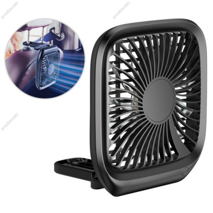 Вентилятор в салон автомобіля Baseus Foldable Vehicle-mounted Backseat Fan Black CXZD-01