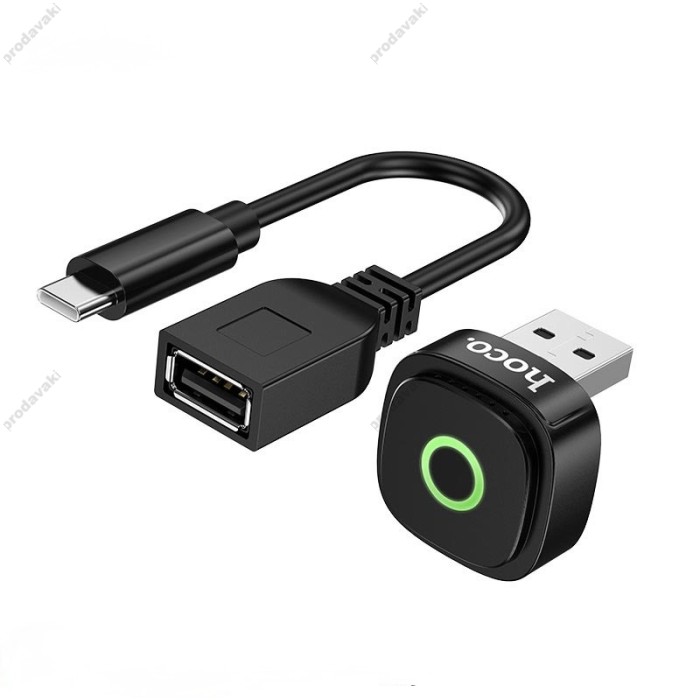 Автомобільний бездротовий адаптер Carplay Hoco DUP10 mini car wireless adapter Black