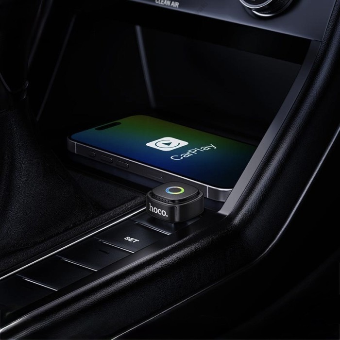 Автомобільний бездротовий адаптер Carplay Hoco DUP10 mini car wireless adapter Black