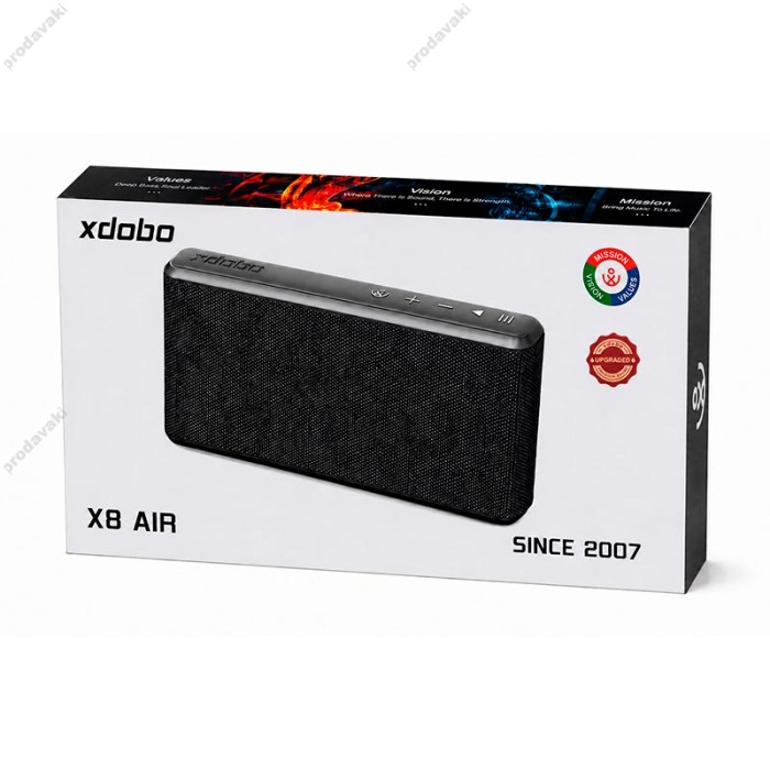 Портативна колонка Bluetooth Xdobo X8 Air IPX5 BT5.3 10W Black