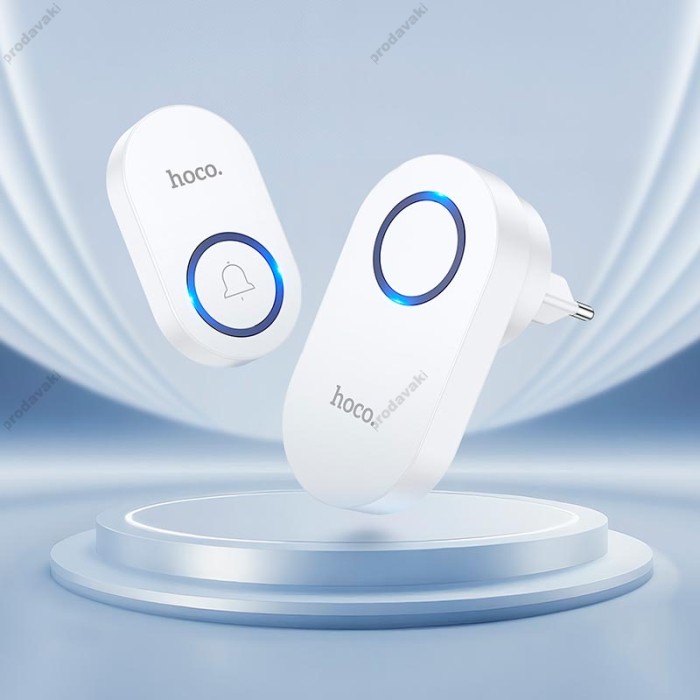 Дверний дзвоник HOCO HI25 wireless doorbell 6 month 20m White