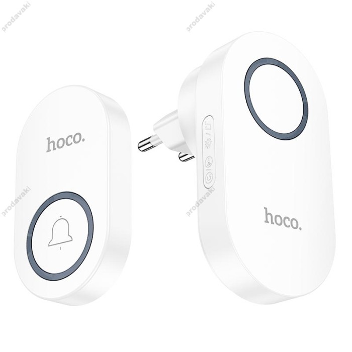 Дверний дзвоник HOCO HI25 wireless doorbell 6 month 20m White