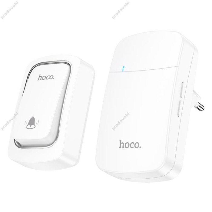 Дверний дзвоник HOCO HI26 self-powered wireless doorbell 20M White