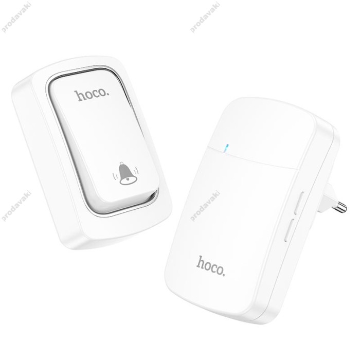 Дверний дзвоник HOCO HI26 self-powered wireless doorbell 20M White