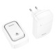 Дверний дзвоник HOCO HI26 self-powered wireless doorbell 20M White