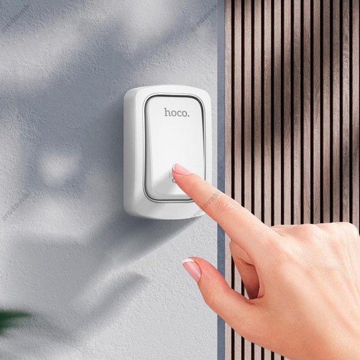 Дверний дзвоник HOCO HI26 self-powered wireless doorbell 20M White