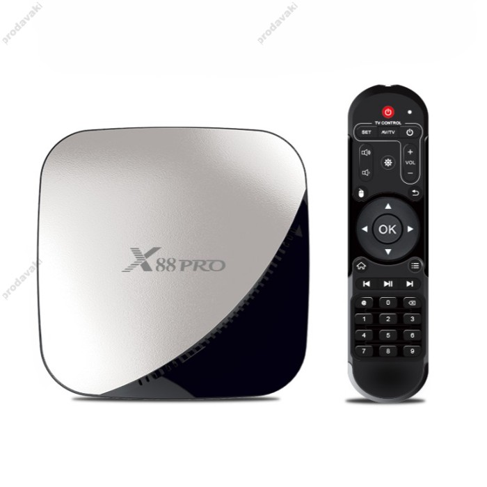 Android TV приставка Rockchip TV BOX x88 Pro RK3318 2GB RAM 16GB ROM black-silver