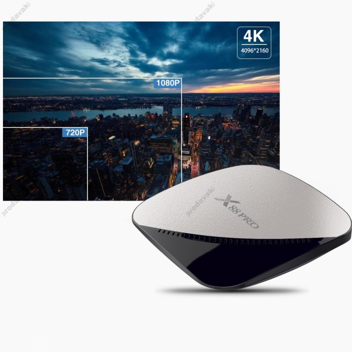 Android TV приставка Rockchip TV BOX x88 Pro RK3318 2GB RAM 16GB ROM black-silver