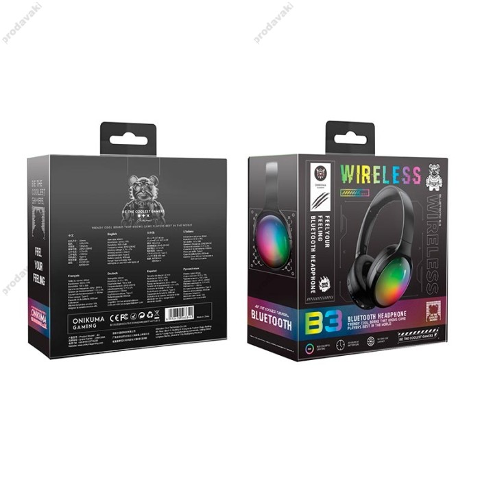 Бездротові Bluetooth навушники Onikuma B3 Headphones with ANC Microphone BT 5.3 Black