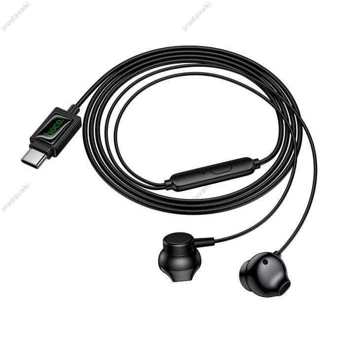 Дротові навушники HOCO M118 Column universal digital earphones with microphone Type-C Black