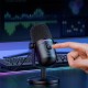 Мікрофон провідний настільний Onikuma M830 Condenser Gaming Microphone USB, RGB Black