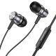 Дротові навушники BOROFONE BM75 Platinum metal universal earphones with microphone 3.5mm Grey