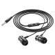 Дротові навушники BOROFONE BM75 Platinum metal universal earphones with microphone 3.5mm Grey