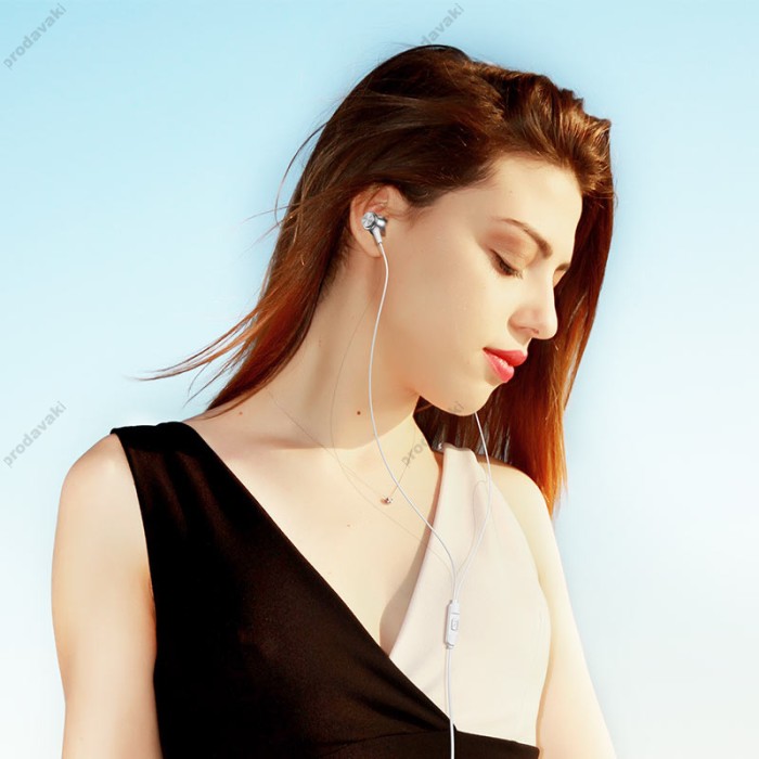 Дротові навушники BOROFONE BM75 Platinum metal universal earphones with microphone 3.5mm Silver