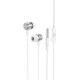 Дротові навушники BOROFONE BM75 Platinum metal universal earphones with microphone 3.5mm Silver