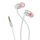 Дротові навушники HOCO M85 Platinum sound universal earphone with mic 3.5mm Silver