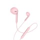 Дротові навушники HOCO M55 Memory sound wire control earphones with mic Pink