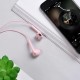 Дротові навушники HOCO M55 Memory sound wire control earphones with mic Pink