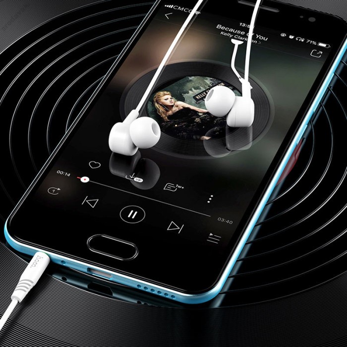 Дротові навушники HOCO M82 La musique universal earphones with mic White