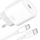 Мережевий зарядний пристрій XO L91 Fast Charger with Type-C cable 25W White