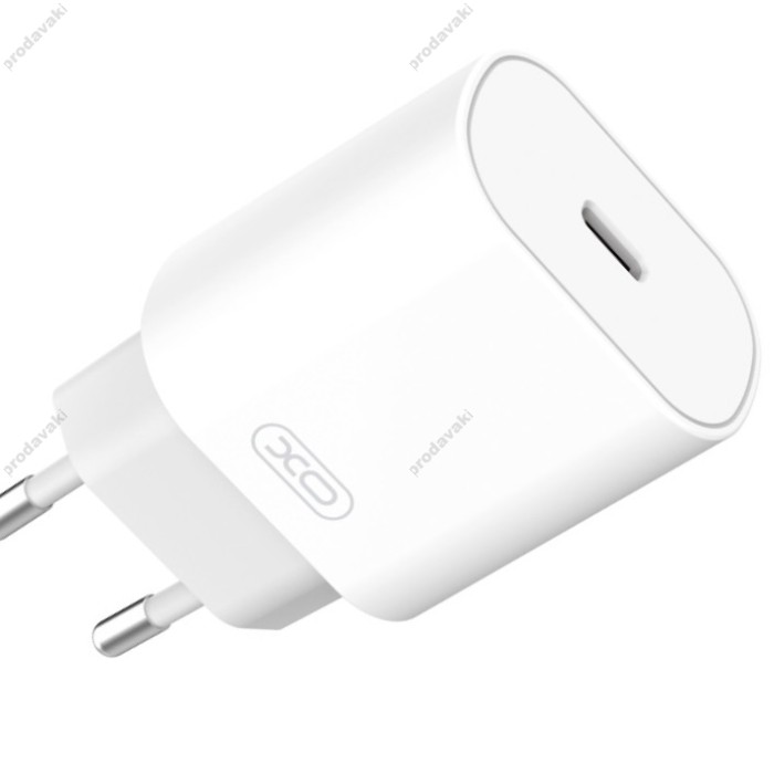 Мережевий зарядний пристрій XO L91 Fast Charger with Type-C cable 25W White