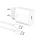Мережевий зарядний пристрій XO L91 Fast Charger with Type-C cable 25W White