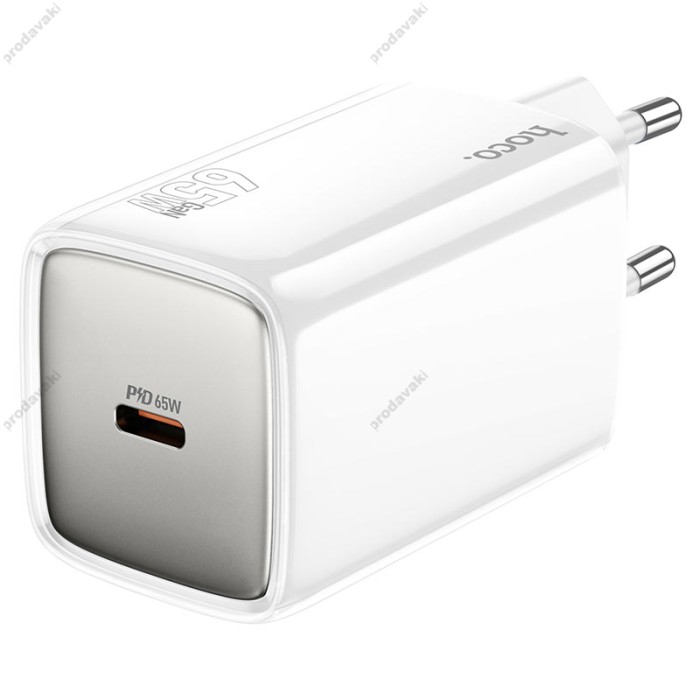 Мережевий зарядний пристрій HOCO N48 Glorious single port charger 3A PD QC 65W White