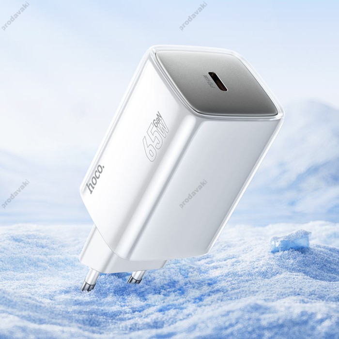 Мережевий зарядний пристрій HOCO N48 Glorious single port charger 3A PD QC 65W White