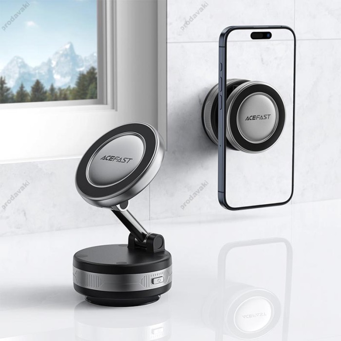 Автомобільний тримач ACEFAST E30 Electric Suction cup magnetic Phone holder Grey