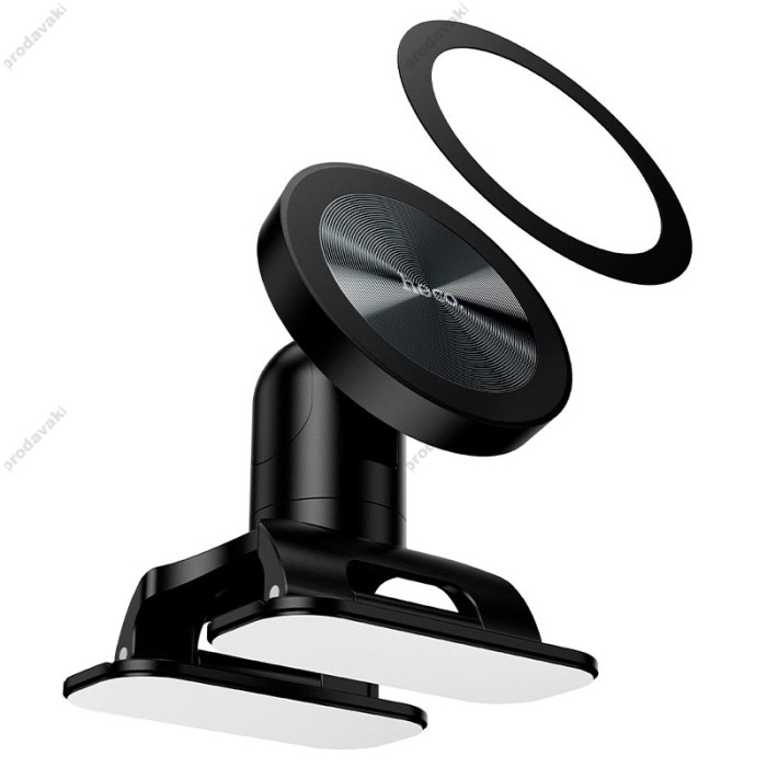 Автомобільний тримач Hoco H97 Eminent Ring Magnetic Car holder (center console) Black