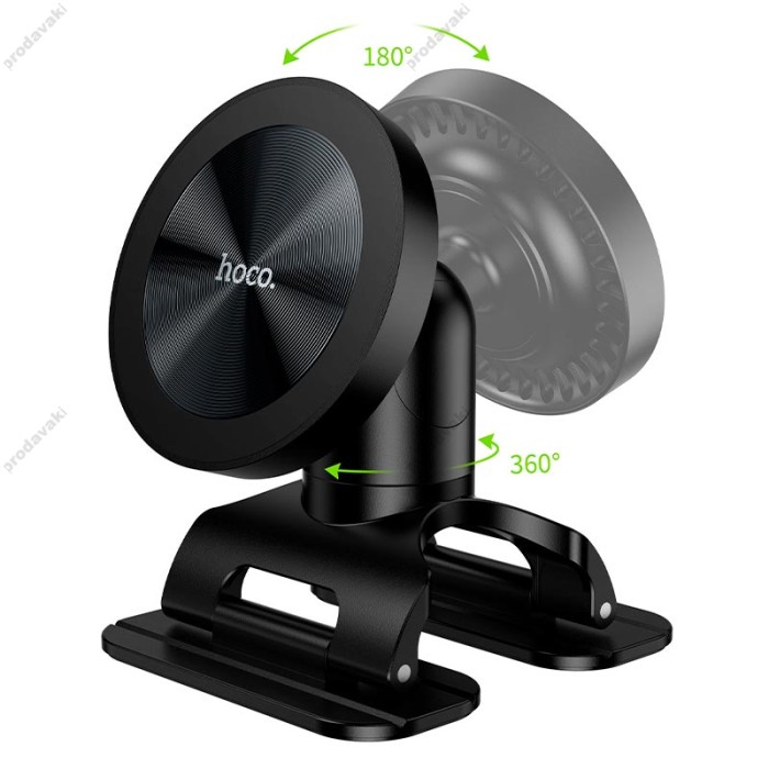 Автомобільний тримач Hoco H97 Eminent Ring Magnetic Car holder (center console) Black