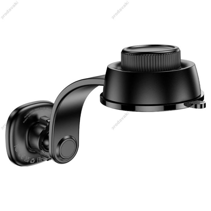 Автомобільний тримач із бездротовою зарядкою Hoco HW31 Crown magnetic wireless charging (center console) Black