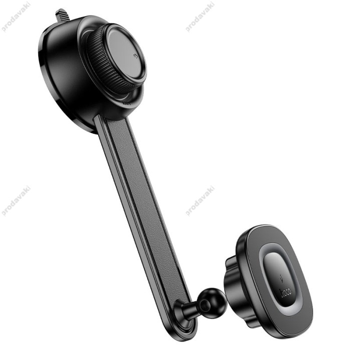 Автомобільний тримач із бездротовою зарядкою Hoco HW31 Crown magnetic wireless charging (center console) Black