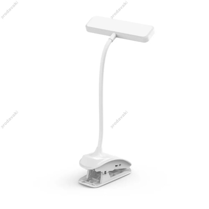 Настільна лампа XO OZ06В Desktop Bedside Tricolour Clip Desk Lamp 800mAh White