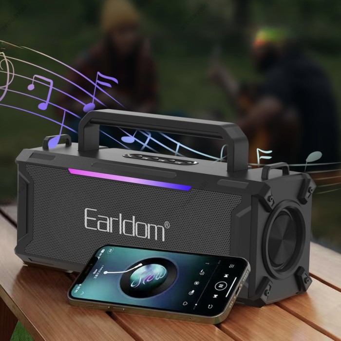 Портативна колонка Bluetooth Earldom ET-A37 18W Black