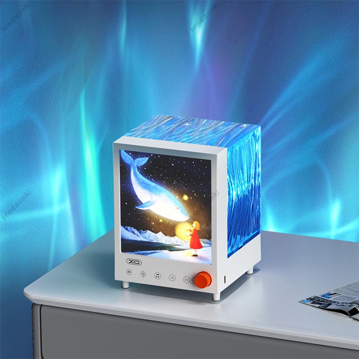 Портативна колонка Bluetooth XO OZ14 Aurora Projection Ambient Light + Speaker 5W White