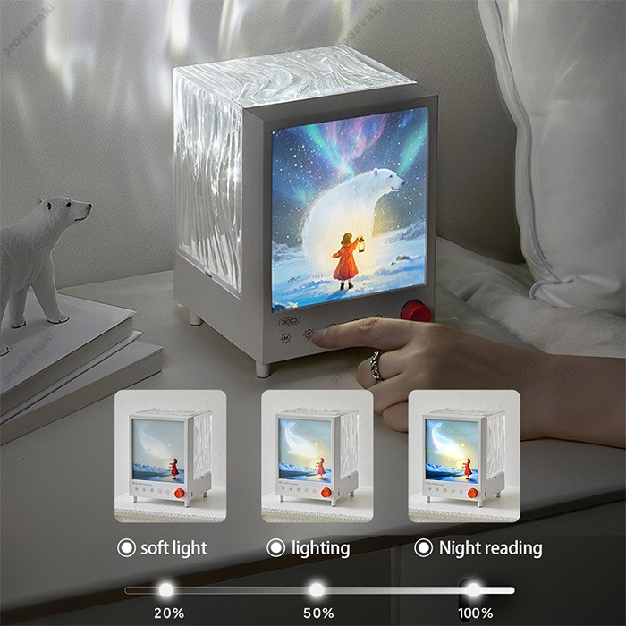 Портативна колонка Bluetooth XO OZ14 Aurora Projection Ambient Light + Speaker 5W White