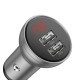 Автомобільний зарядний пристрій Baseus Digital Display Dual USB 24W Silver CCBX-0S